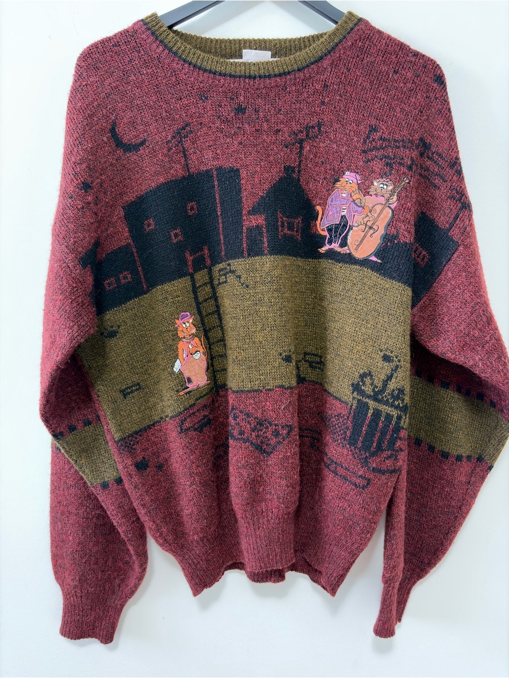VINTAGE NORTH COUNTRY BY EATON CAT 🐈🐱 SWEATER SIZE L